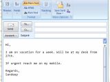 Ooo Mail Template Set Up Auto Replies In Ms Outlook to Emulate Out Of Office