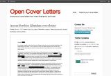 Open Cover Letter for Employment Resume Hiring Librarians