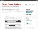 Open Cover Letter for Employment Resume Hiring Librarians