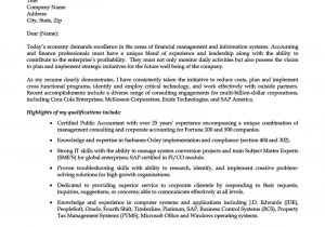 Open Ended Cover Letter Senior Accounting Professional Cover Letter