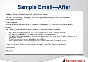 Open Enrollment Email Template Svpma Business Writing