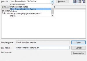Open Outlook Email Template Creating and Using Email Templates In Outlook 2016 Desktop