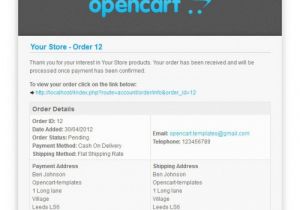 Opencart Email Template Opencart Professional HTML Email Template