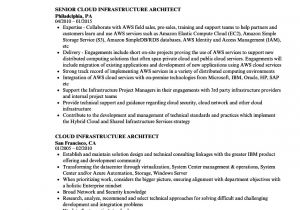 Openstack Engineer Resume Cloud Infrastructure Architect Resume Samples Velvet Jobs