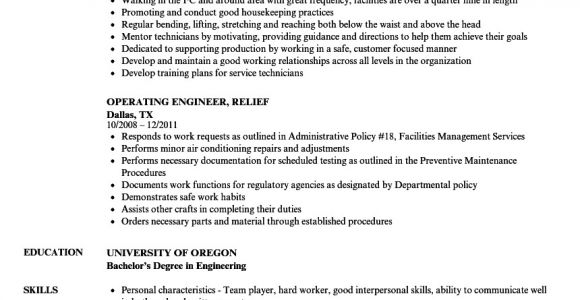 Operating Engineer Resume Sample Engineer Operating Resume Samples Velvet Jobs