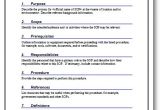 Operational Guidelines Template 36 Page Standard Operating Procedure sop Template Ms