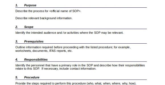 Operational Guidelines Template Procedure Template 8 Free Word Documents Download