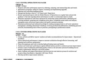 Operations Manager Resume Word format Call Center Operations Manager Resume Samples Velvet Jobs