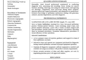Ophthalmology Technician Resume Samples Ophthalmic assistant Resume tomyumtumweb Com
