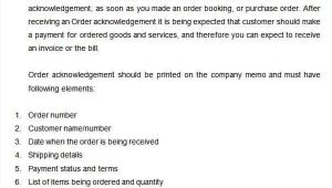 Order Acknowledgement Email Template 38 Acknowledgement Letter Templates Pdf Doc Free