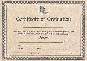 Ordination Certificate Templates Certificate Of ordination for Deacon Certificate