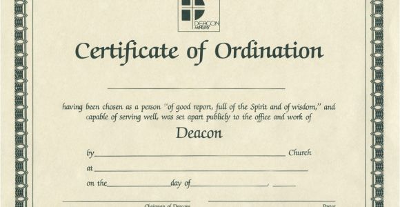 Ordination Certificate Templates ordination for Deacon B H Publishing Group