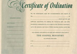 Ordination Certificate Templates ordination for Minister Certificates Certificate
