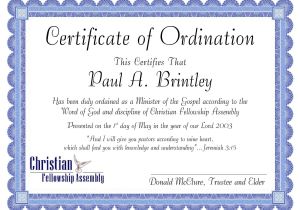 Ordination Certificate Templates Pastoral ordination Certificate by Patricia Clay issuu