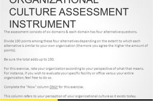 Organizational Culture assessment Instrument Template Readiness for Ebp the Role Of organizational Culture