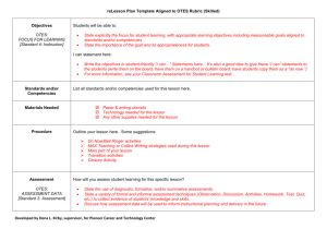 Otes Lesson Plan Template Lessons Learned Best Practices Template Gallery Template