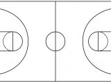 Outdoor Basketball Court Template Basketball Field In the Vector