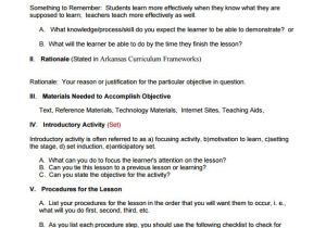 Outline Of A Lesson Plan Template Lesson Plan Outline Template 8 Free Free Word Pdf