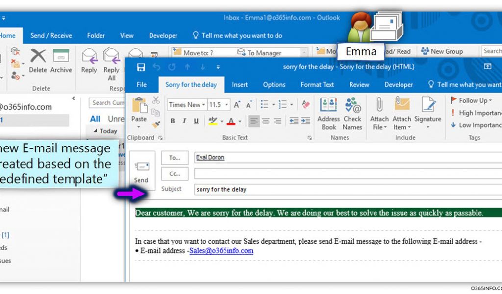 outlook 365 email template mail merge