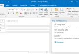 Outlook 365 Email Template Working with Message Templates Howto Outlook