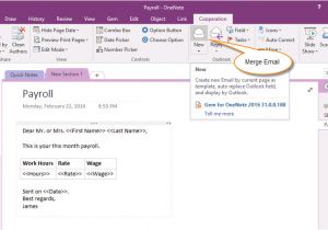 Outlook Create Email Template with Fields Onenote 39 S Outlook Mail Merge Example Office Onenote Gem