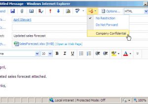 Outlook Web App Email Template Information Rights Management In Outlook Web App Exchange