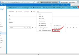Outlook Web App Email Template Part 3 How to Enable Irm Ad Rms In Exchange 2013