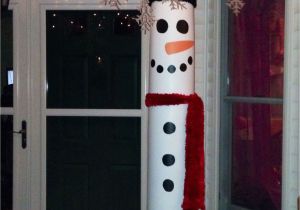 Over the Door Christmas Card Holder Metal Turn Your Front Porch Pillars In to Snow Men Christmas