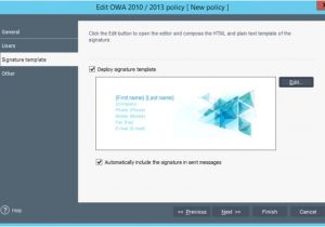 Owa Email Template Owa 2010 2013 2016 Policy