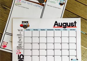 Owl Calendar Template Editable End Of Year Letter for Parents Color Black