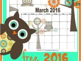 Owl Calendar Template Free 2017 Monthly Printable Calendars Owl themed My