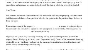 Owner Financed Car Contract Template Mortgage Contract Templates 6 Free Pdf format Download