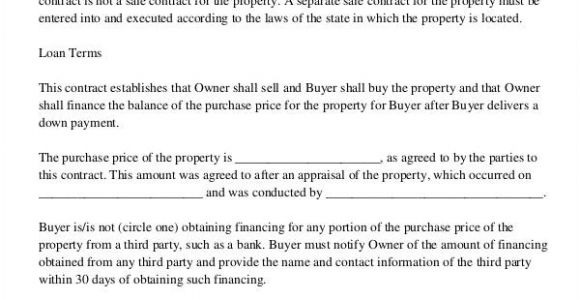Owner Financed Home Contract Template Mortgage Contract Templates 6 Free Pdf format Download