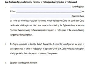 Owner Operator Contract Template 8 Owner Operator Lease Agreement Sample Free Sample