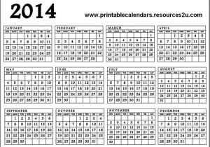 Pages Calendar Template 2014 7 Best Images Of Year Calendar 2014 Printable One Page