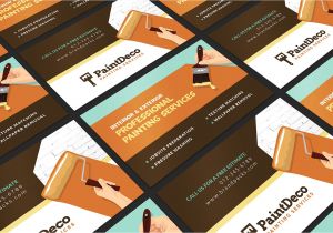 Painter Business Card Template Free Painter Decorator Business Card Template for Photoshop