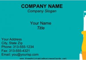 Painter Business Card Template Free Painting Business Card