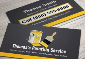 Painter Business Card Template Free Professional Painting Service Painter Paint Brush Business