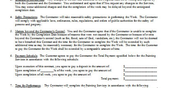 Painting Contract Template Free Download Free Painting Contract Template Corkcrm