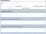 Painting Contract Template Free Download Painting Contractor form Sample forms