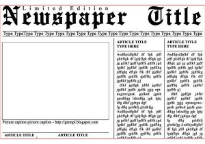Paper Advertisement Templates Newspaper Layout Templates Excellent sources to Help You