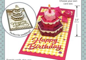 Paper Application for Foid Card Karen Burniston Stanzform torten Pop Up Cake Pop Up 1028