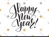 Paper Card Happy New Year Happy New Year Card with Brush Lettering and