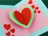 Paper Card Kaise Banate Hai Pop Up Card Floating Heart How to Make A Mini Greeting Card with A Pop Out Heart Ezycraft