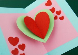 Paper Card Kaise Banate Hai Pop Up Card Floating Heart How to Make A Mini Greeting Card with A Pop Out Heart Ezycraft