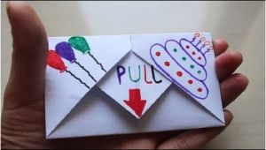 Paper Card Kaise Banate Hain Diy Pull Tab origami Envelope Card Letter Folding origami Birthday Card Greeting Card