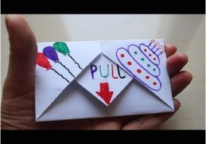 Paper Card Kaise Banate Hain Diy Pull Tab origami Envelope Card Letter Folding origami Birthday Card Greeting Card