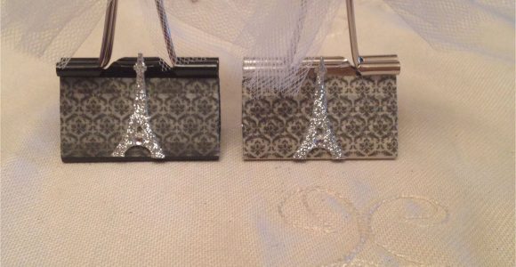 Paper Clip Place Card Holder Eiffel tower Binder Clips with Images Binder Clips