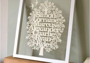 Paper Cut Family Tree Template Bespoke Family Tree Paper Cut Template Hand Cut Your Own