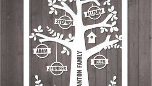 Paper Cut Family Tree Template Diy Family Tree Papercut Template Personalised Family Tree